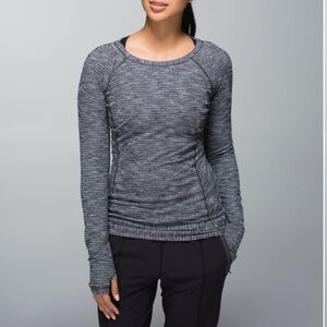 Lululemon Race Your Pace Long Sleeve Pullover Coco Pique Black